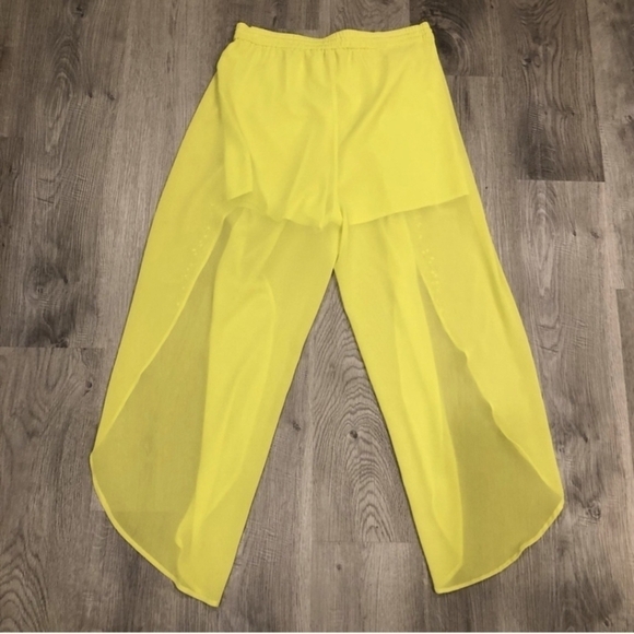 Marciano Yellow High Slit Beaded Pants - Picture 3 of 9